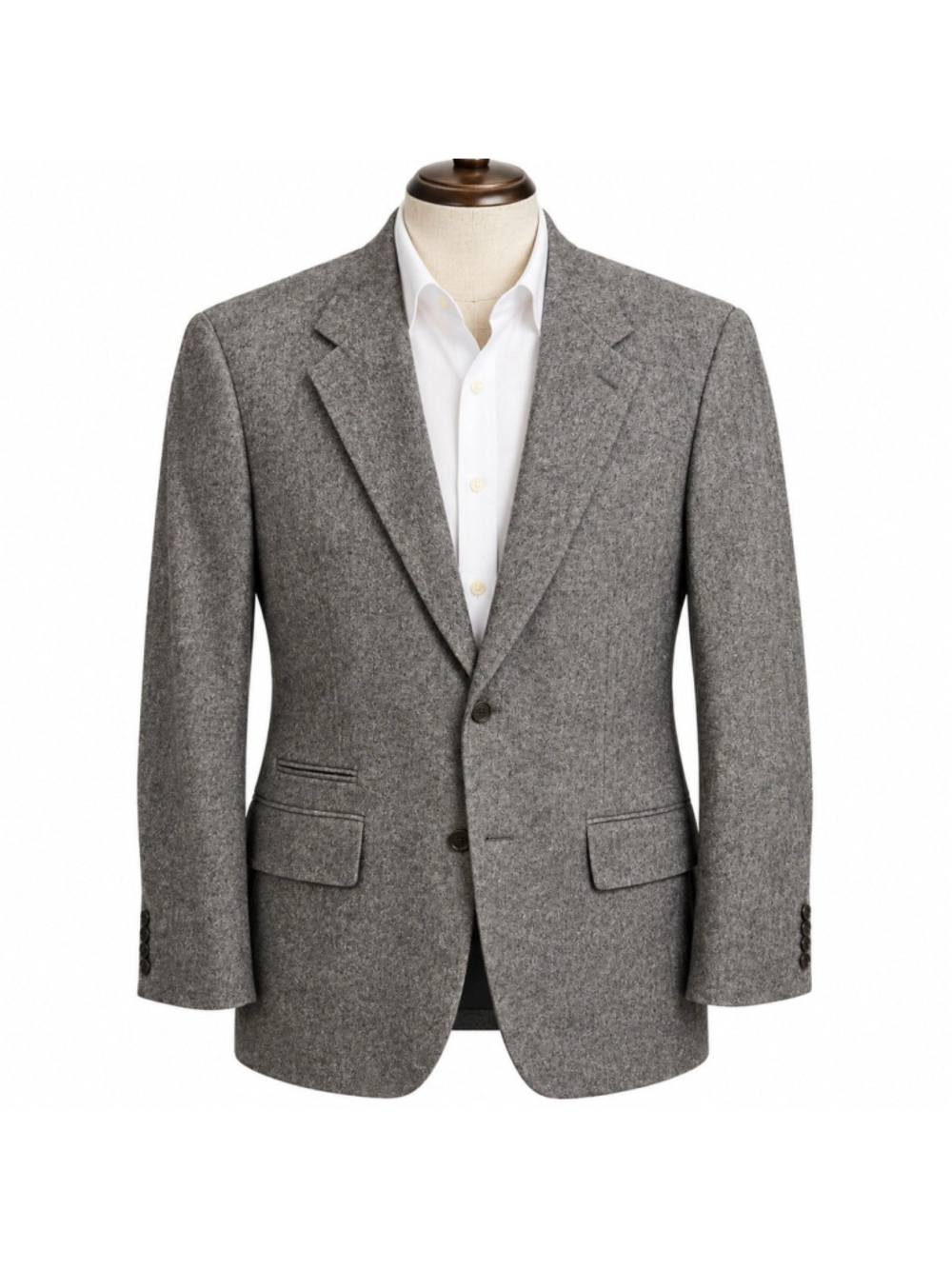 John Varvatos Heathered Gray Wool Blazer Jacket Sport Coat Made In Italy 42R